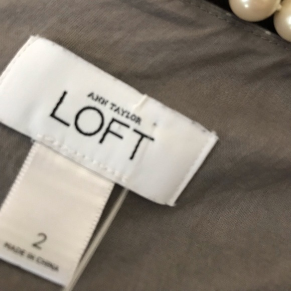 Anne Taylor LOFT Grey Dress Size 2 - Picture 5 of 6